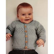 Babycardigan m. Bobler