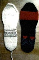 Skosåler med Fair-Isle mønster - Ærø Sokker (Opskrift PDF)