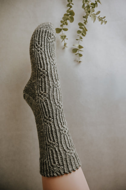 Japanske blomster - Ærø Sokker (Opskrift PDF)