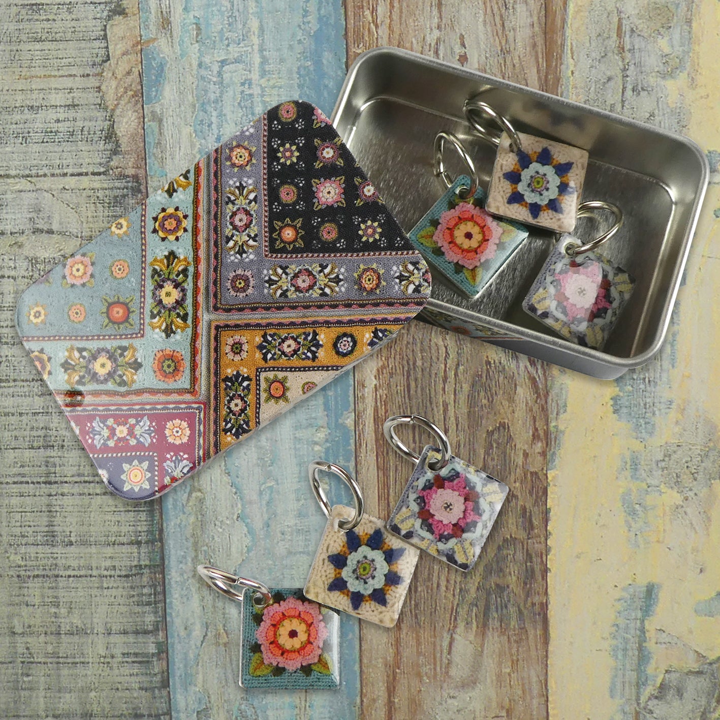 "Hæklet Blomst" Strikkemarkør -  Emma Ball